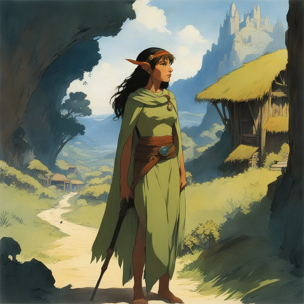 [illustration by Alfred de Marbot] Barbaraa female elf druid in the town of Nausicaa in the kingdom of Orlania. You've spent your life learning the ways of nature and the p ower it contains. You've spent your life working in the fields and have come to believe the reason for the success of the other races is that they do not live in harmony with nature like the elves do. You have been told stories of the great druids of old and hope to one day become one of them.