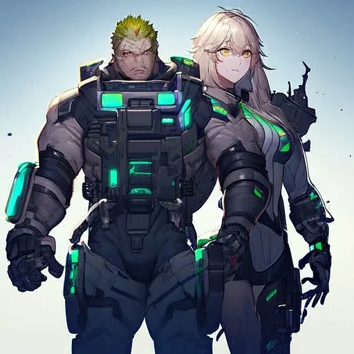 Cyberpunk man with messy dirty blond hair and hazle eyes