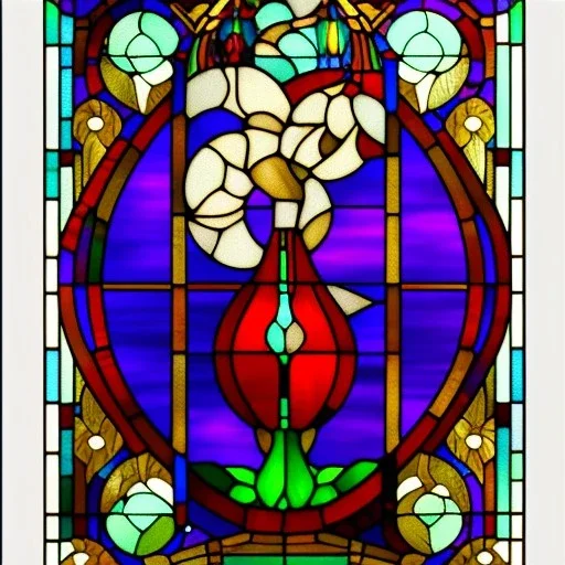  squirting eggplant, stained glass, —creative