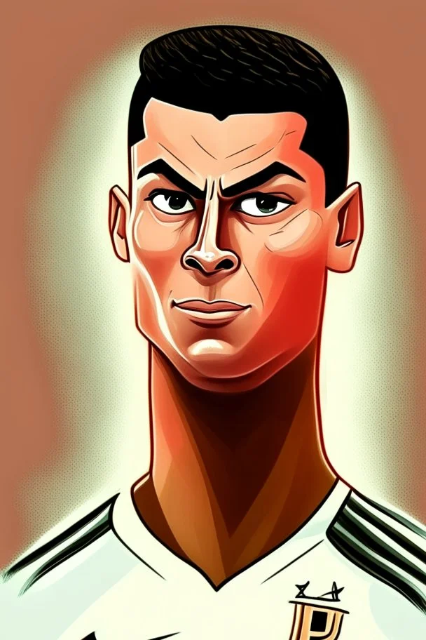 Cristiano Ronaldo Portuguese football player cartoon 2d