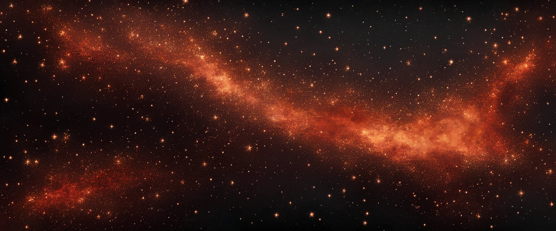 Black dark orange red brown shiny glitter abstract background with space. Twinkling glow stars effect. Fantastic, fantasy. Like outer space, night sky, universe. Rusty, rough surface, grain.