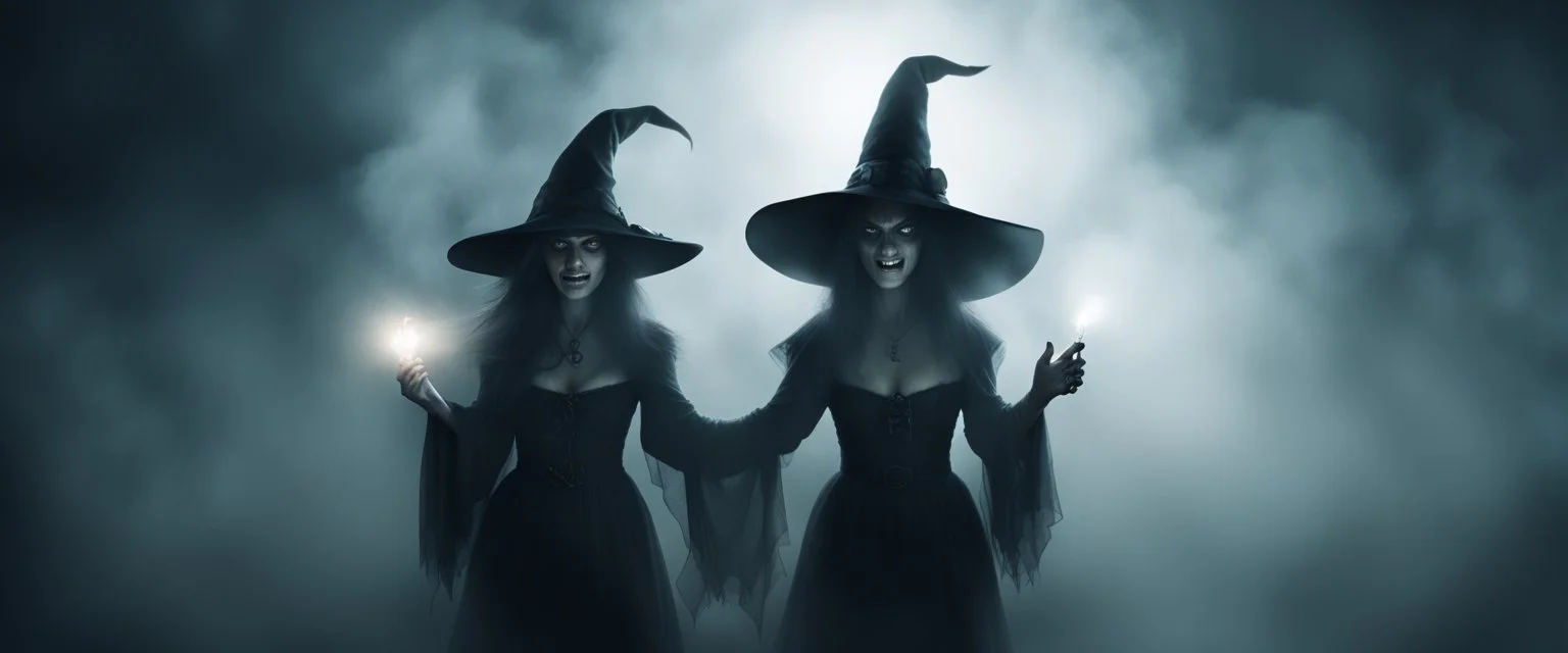 horrible witch rendered in awesome fog and light, says:"What is the password?"