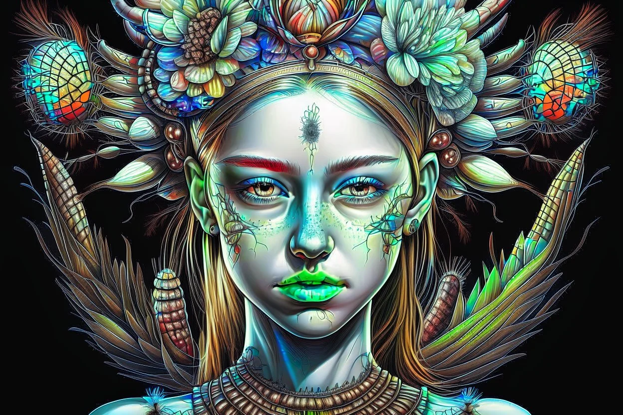 hypercomplex cactus sylph, symmetrical face, detailed face features, sharp eyes, soft skin, by Daniel Merriam, by Albrecht Altdorfer, surreal, abstract, half alien, half woman, cactus growing Modifiers: fantasy intricate very attractive beautiful Unreal Engine hdr cinematic postprocessing pencil sketch black ink Craig Rutkowski more Magic Prompt A surreal fantasy portrait of a hypercomplex cactus sylph with a perfectly symmetrical face, featuring sharp, piercing eyes and impossibly soft skin th