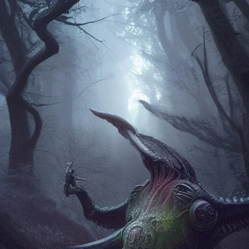 beautiful alien ultra-realistic, highly detailed, masterpiece, delicate detailed, sharp focus, insanely detailed, fantasy art, intricate detailed, elegant, fog, Special Lighting, Vibrant, color Scheme, forest, unreal engine 5, trending on artstation