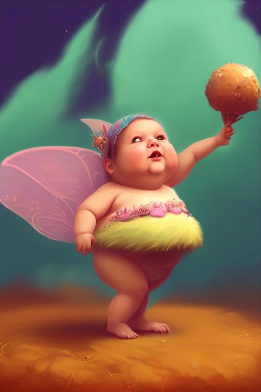 Cute and fat fairy baby