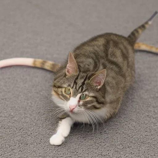 mouse catching cat