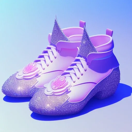 a magical crystal shoes ,snow, magnolias pink,sharp, endor, ornate, elegant, highly detailed, artstation, concept art, smooth, sharp focus, illustration, 8k,