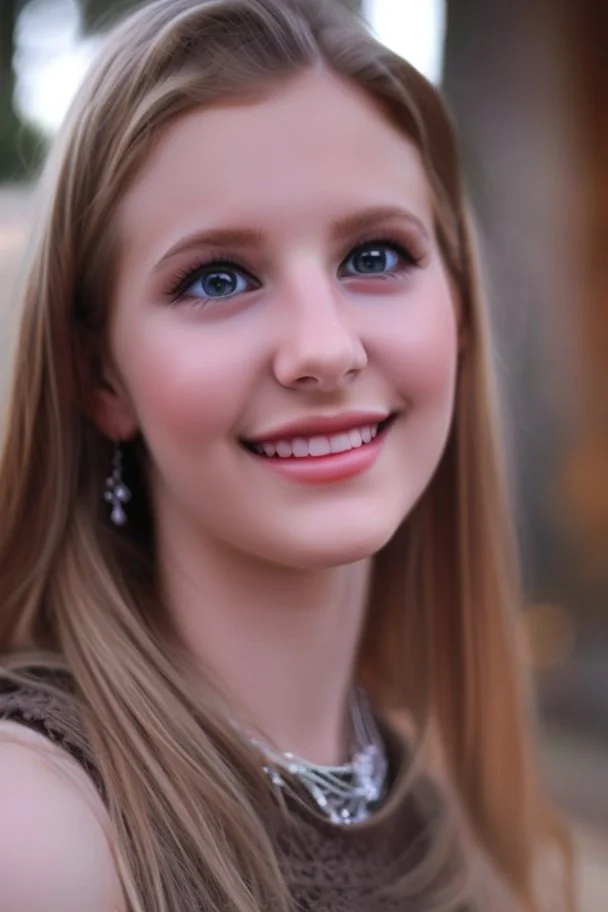 young blonde woman with dark green eyes