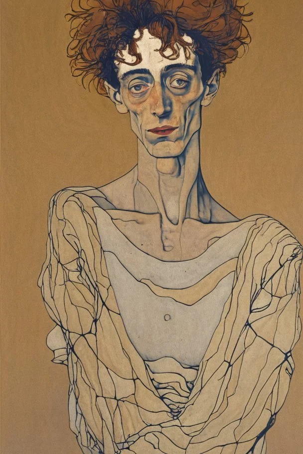 painting of a figure with the life-filled void of an empty existence, egon schiele masterpiece