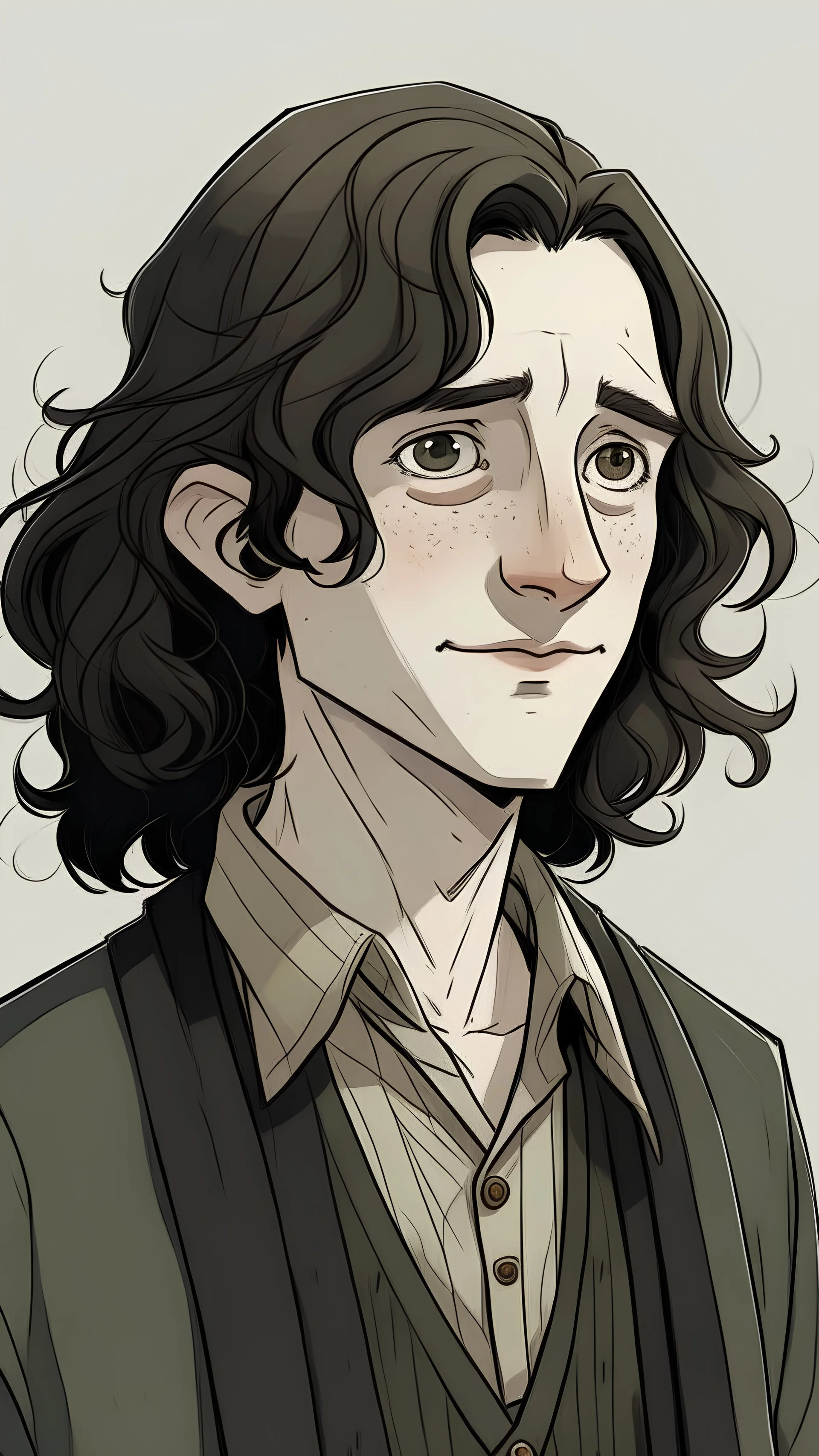young handsome sirius black in ghibli studio style