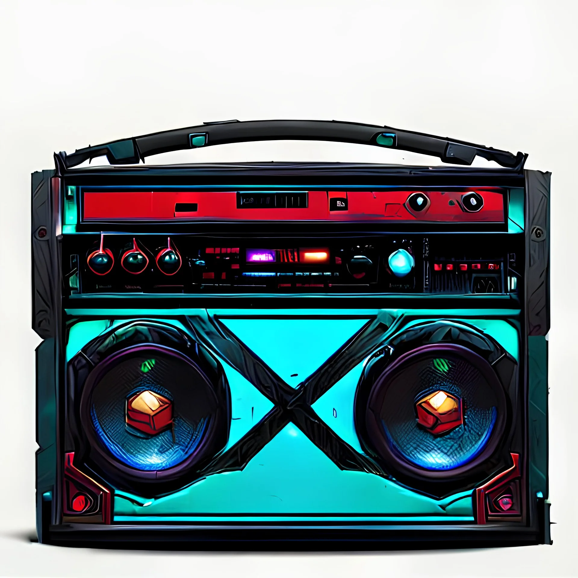boombox, old school, album cover, speaker comic book style, marvel, electric