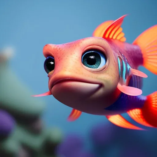 an adorable disney fish, full shot, atmospheric lighting, detailed face, by studio pixar, studio disney,stanley artgerm lau, wlop, rossdraws