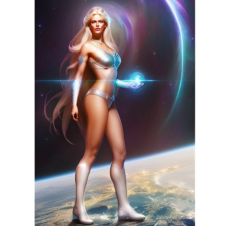 Lexica Aperture v2 style ! dream symmetry!! (((happy, joyful, smiling portrait)))+++, white hair, blue eyes, Brigitte Bardot, diamond third eye, spiritual gradient, gaia, chakra, universe, sci - fi, glowing lights!! intricate, space station, elegant, highly detailed, digital painting, artstation, concept art, smooth, sharp focus, illustration, art by artgerm and greg rutkowski and alphonse mucha