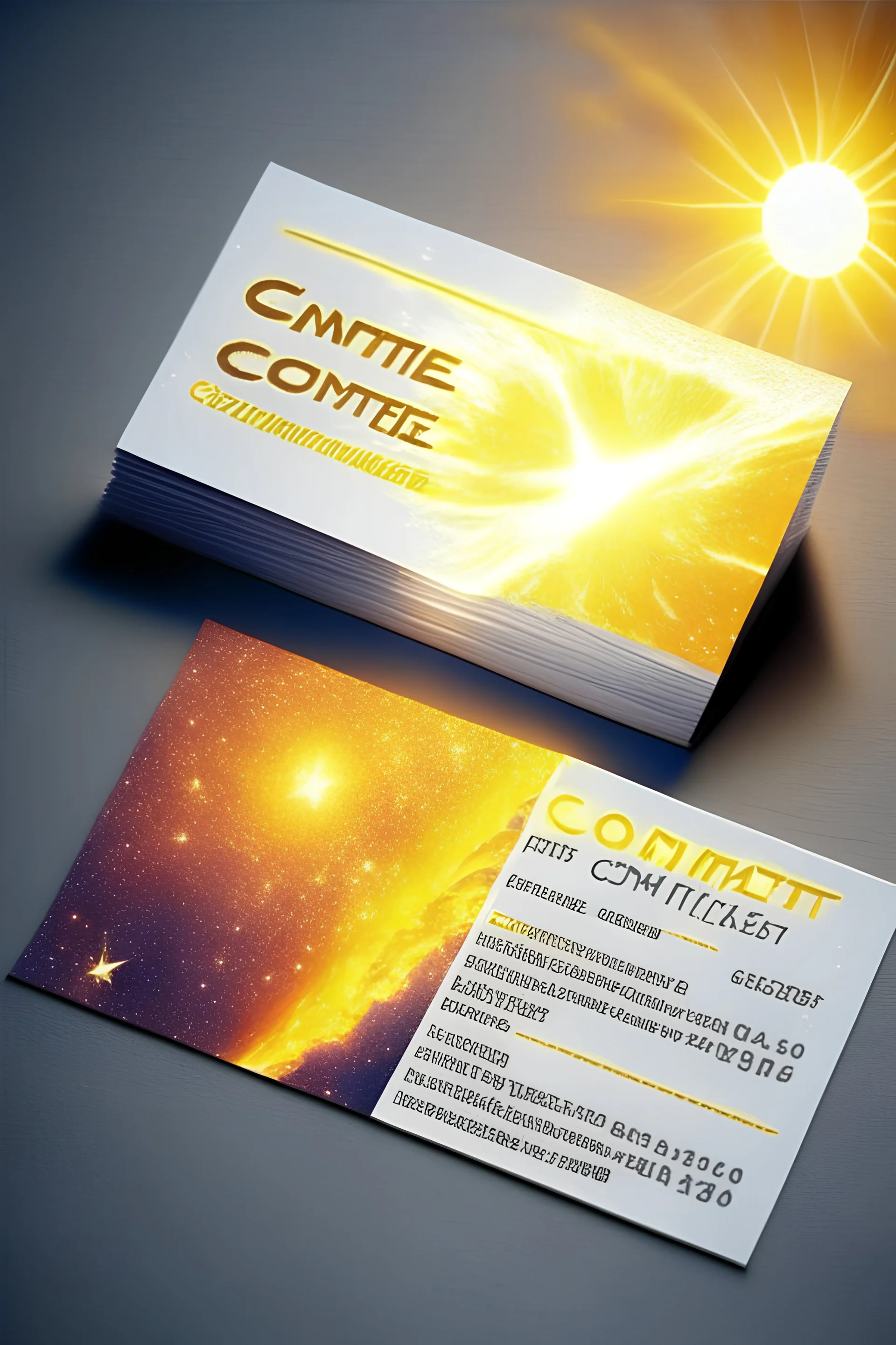 Business card-printing house-sunlight-comet star