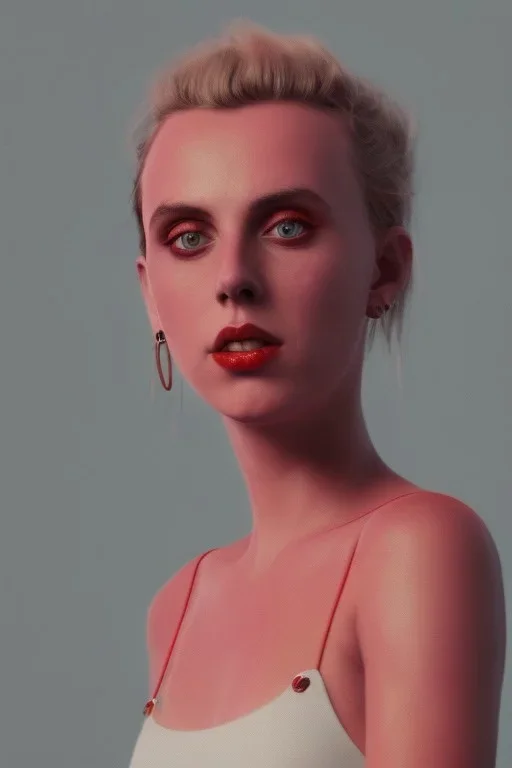 Danish Singer MØ, red tones, high lighting