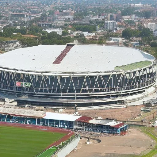 Cricket stadium and angel