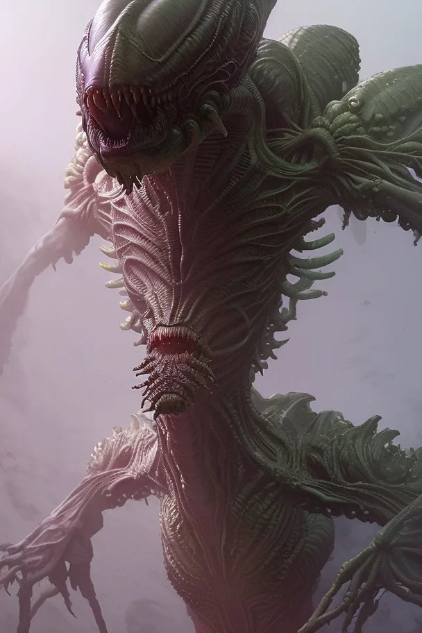 Grape monster alien, hyperrealistic, super detailed, 8k, high quality, trending art, trending on artstation, sharp focus, studio photo, intricate details, highly detailed, by greg rutkowski