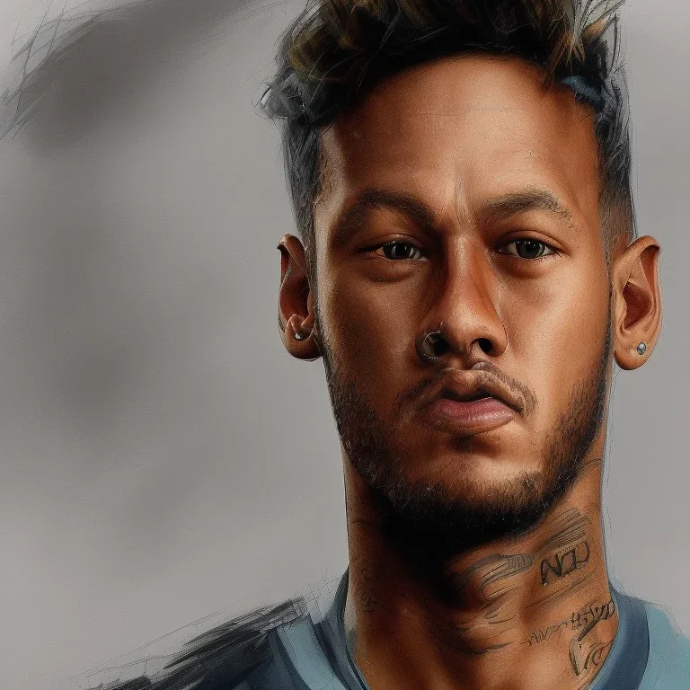 portrait of Neymar by Picasso