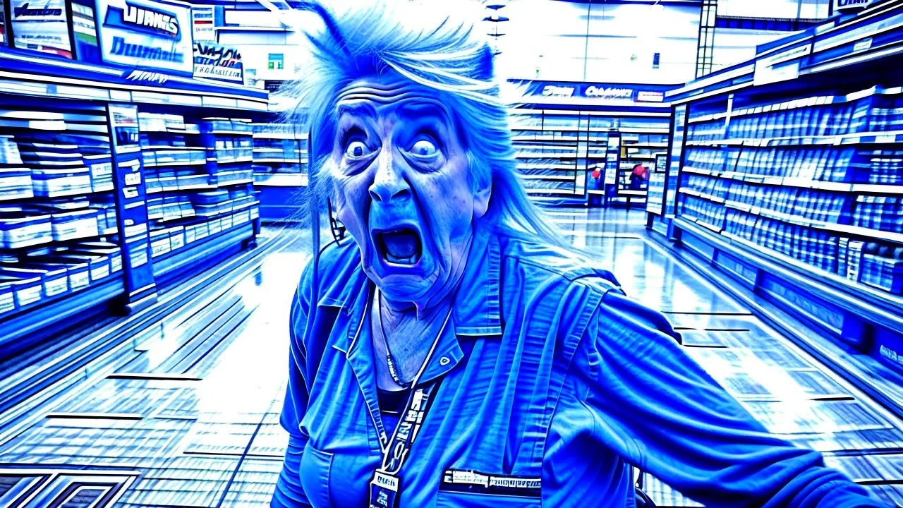 psycho lady shopping at lowes store