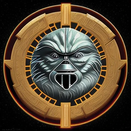 logo with only the letters 'STAR WARS', embossed