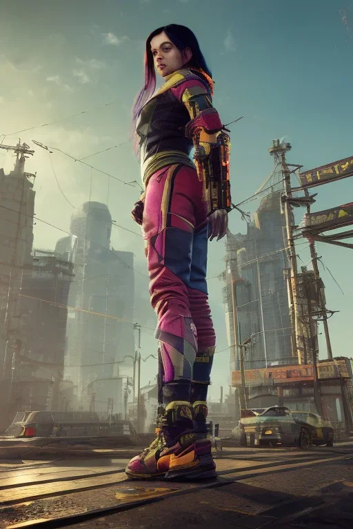 Billie Eilish, cyberpunk2077, booty, photorealistic