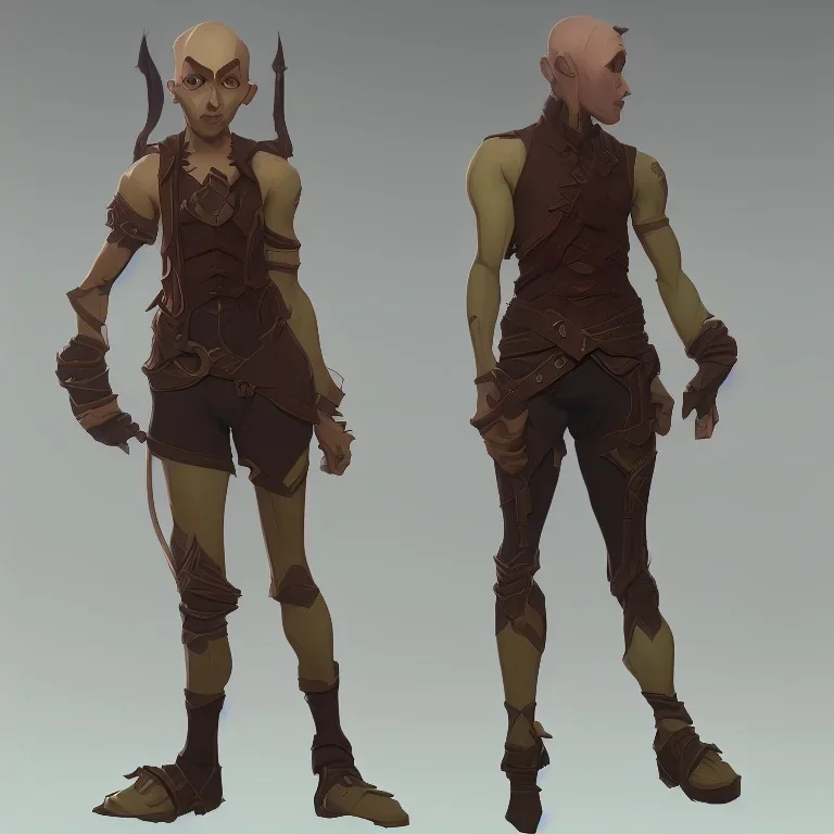 Weak short Goblin, fantasy, full body design