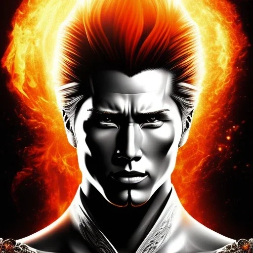 "Ichigo Kurosaki, Large Scale Head and Shoulders Portrait, 8K Resolution Portrait by Tite Kubo, pinterest, anime style."