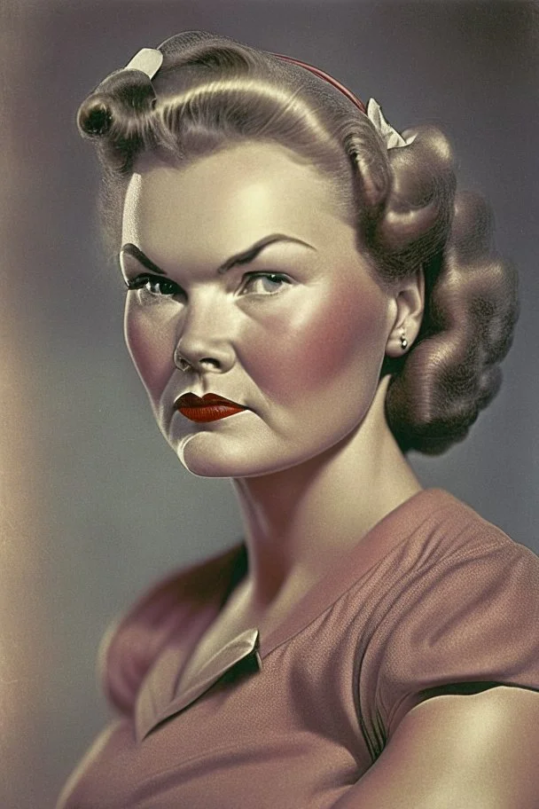 Strong women portrait from the 50s