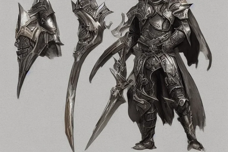 knight, d&d, magic armor, concept art, cinematic