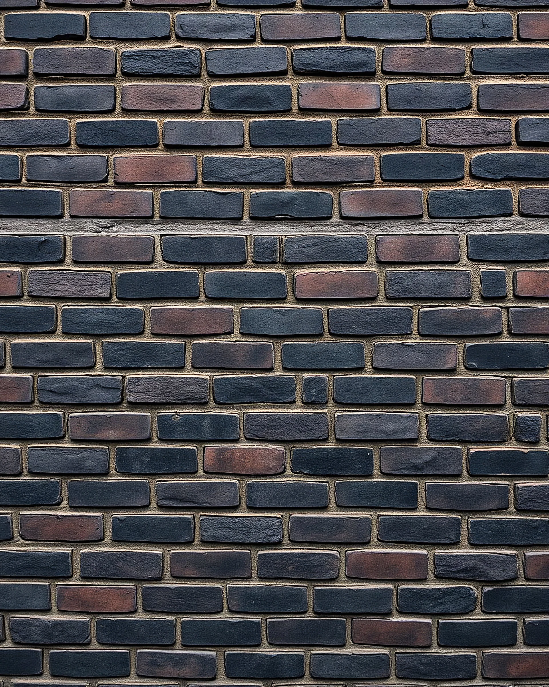 A brick wall with smoky color, black and dark brown