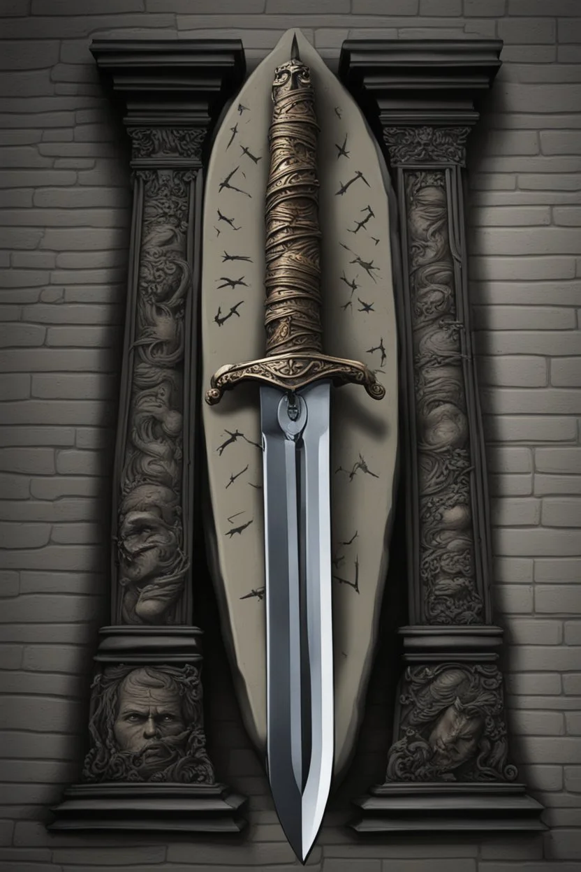 The sword of time will pierce our skins, It doesn't hurt when it begins, But as it works its way on in, The pain grows stronger watch it grin; Street Art; Controversial; Satirical; Supremely Detailed; Stupendous