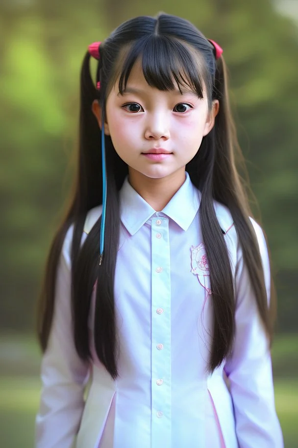 6-year-old asian schoolgirl in school uniform portrait, hyper-realistic photo, epic colour treatment, cinematic colour treatment, meticulously intricate perfectly symmetrical extremely detailed, pixiv daily ranking, pixiv, extreme depth of field, artstation, spectacular details, volumetric lighting, masterpiece, cinematic, Hollywood production, 8k resolution, high definition, max octane render, vivid colors, max resolution, max perfectionism, realistic composition, professional photography, unre