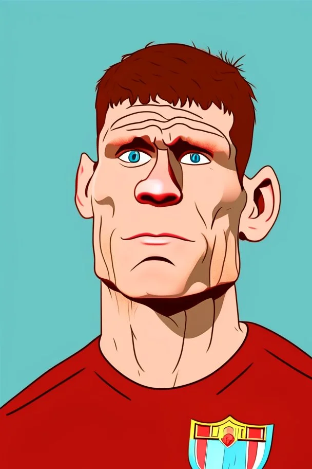 James Milner English football player cartoon 2d