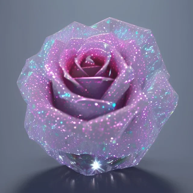 transparent multicolor crystal rose