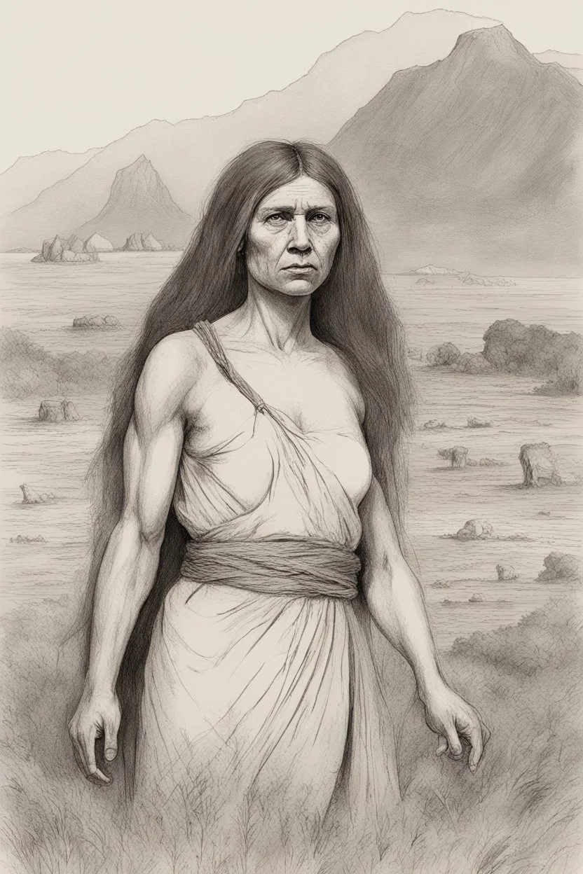 [Palaeolithic, a Neanderthal woman] Who was I? Where was I?… The landscape was totally unknown to me, even my body was unfamiliar. What forces brought me here? I searched my mind for memories… There was something there, but it was too clouded… A name… I scanned the horizon. A distant structure rose out of the mists. As evening approached I came upon an enigmatic oasis with a fountain.