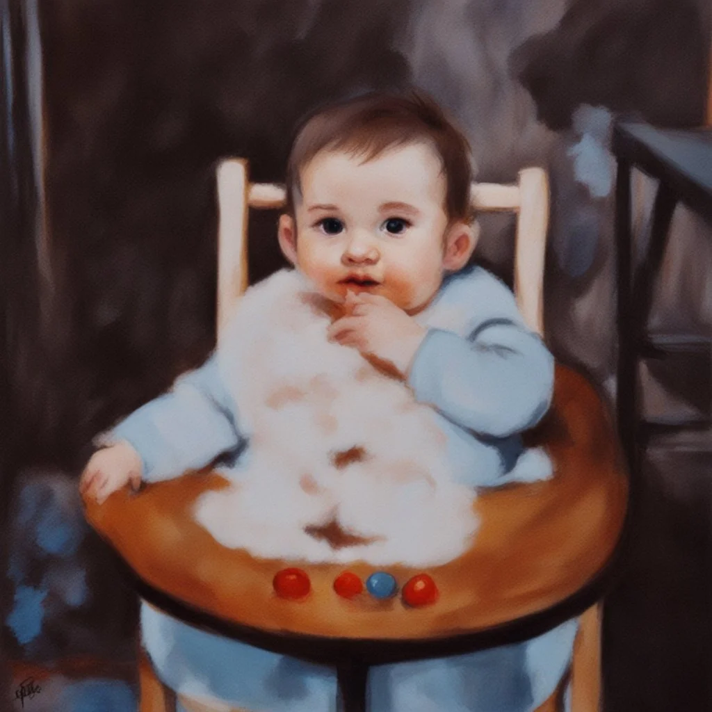 a baby in draw style