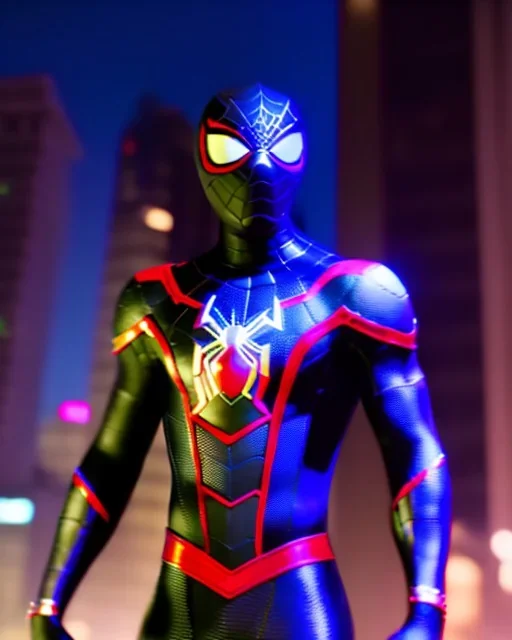 mavel's miles morales, comic book, highly detailed, hyper-detailed, beautifully color-coded, insane details, intricate details, beautifully color graded, Cinematic, Color Grading, Editorial Photography, Depth of Field, DOF, Tilt Blur, White Balance, 32k, Super-Resolution, Megapixel, ProPhoto RGB, VR, Halfrear Lighting, Backlight, photorealistic rendering