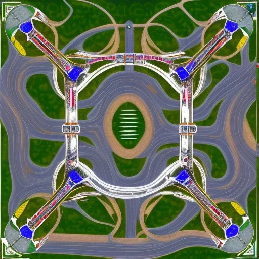 a racetrack shape like a curled string