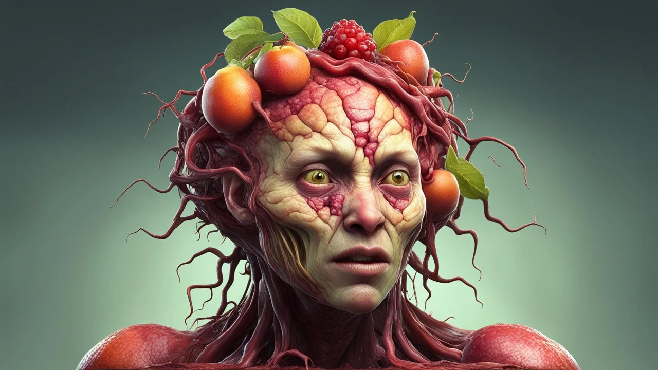 an extremely fertile, parasite-ridden woman. fruit, fertile brood 8k deformed human form, conspicuous, artful, digital art trending on artstation 8k high resolution