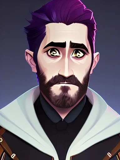 Portrait of a 30 year old strange gay wizard like Jake Gyllenhaal