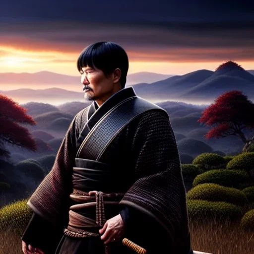 Ultra detailed fullbody Portrait in oil on canvas of Ghost Of Tsushima scenery,intense stare,extremely detailed digital painting, extremely detailed face,crystal clear Big eyes, mystical colors ,perfectly centered image, perfect composition, rim light, beautiful lighting,masterpiece,8k, stunning scene, raytracing, anatomically correct, in the style of robert e howard and Ken Kelley and Ohrai Noriyoshi and Simon Bisley and tomzj1