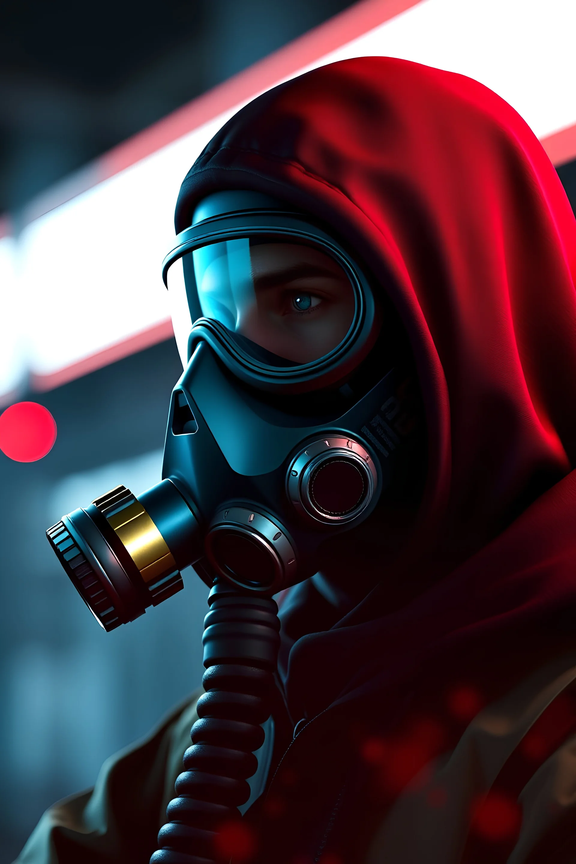 3d Profile picture with gas mask as gta character