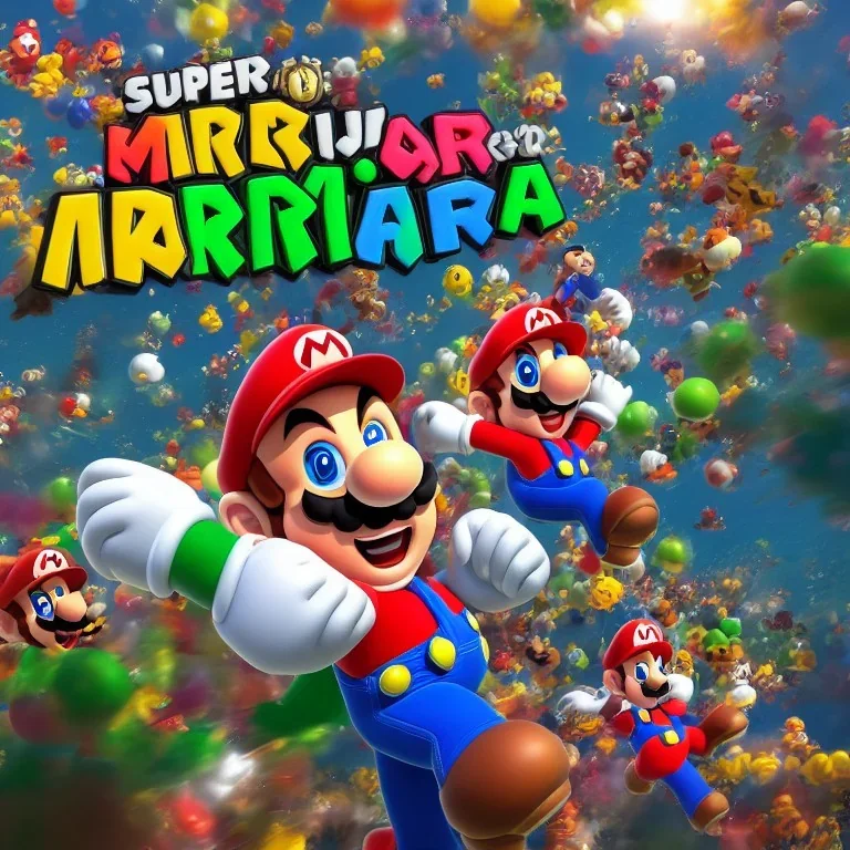 Super Mario, highly detailed, hyper-detailed, beautifully color-coded, insane details, intricate details, beautifully color graded, Cinematic, Color Grading, Editorial Photography, Depth of Field, DOF, Tilt Blur, White Balance, 32k, Super-Resolution, Megapixel, ProPhoto RGB, VR, Half rear Lighting, Backlight, non photorealistic rendering