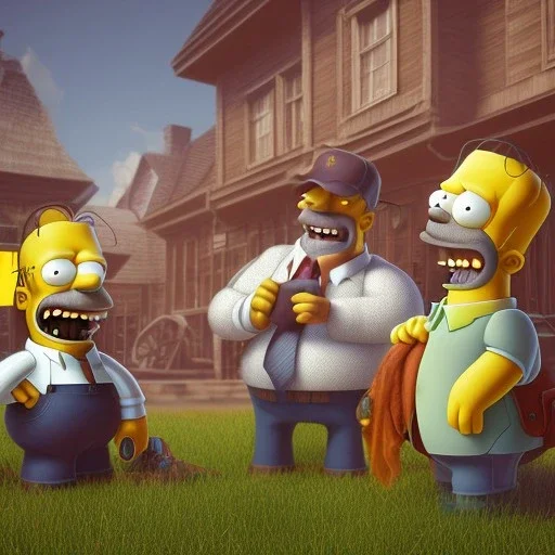 Full body, 3d render, homer simpson 1800's men style, 1800's hair style, 1800's men clothes style,riding horse, hyper realistic, octane render, unreal engine 5, 8k, palace background, uhd