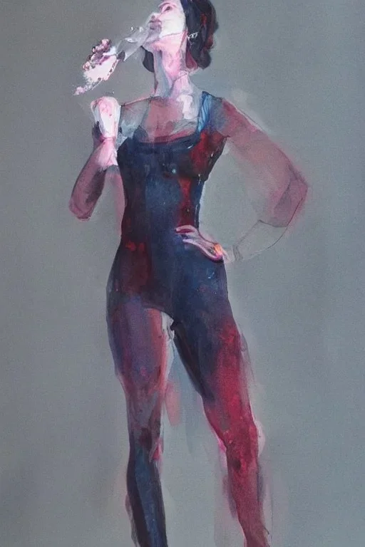 Full body portrait, painting, medium shot lady volumetric ladies