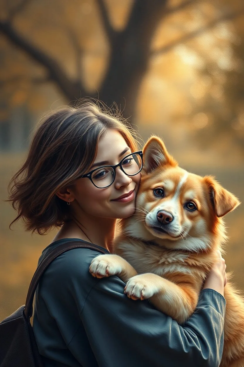 College pictures of love,cats, dogs, babies, beautiful women, oil painting style, for famous attest , ultra high quality, 8k, cinematic