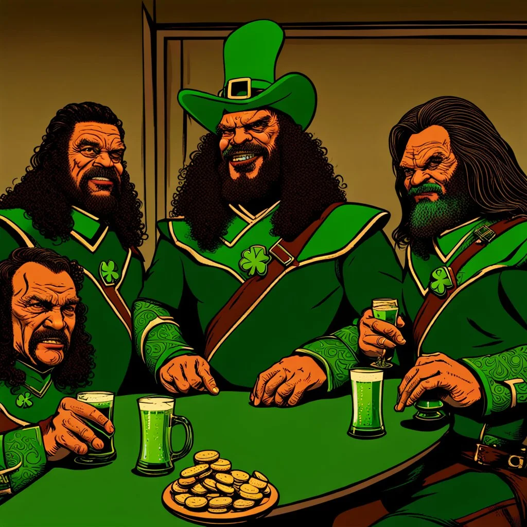 Klingons Celebrating St. Patrick's Day