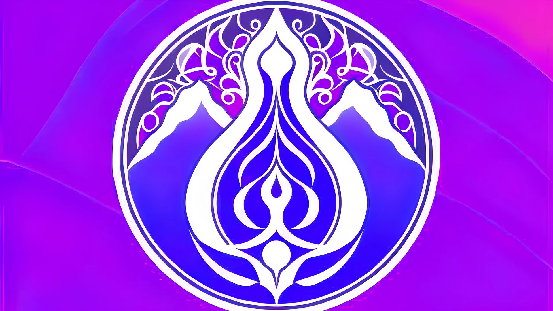 "Create a logo for 'Prana Breathwork' embodying the principles of simplicity, distinctiveness, and memorability. Utilize a color palette of deep purple, midnight blue, light gray, and silver. Integrate a simple yet distinctive respiratory circle, a stylized mountain, and an infinity symbol as graphic elements. Strive for a design that is both visually striking and easily memorable, capturing the essence of the brand's holistic approach to breathwork and ice immersion."