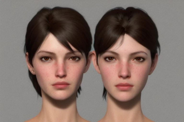 Female character 19 years Proportions of the character Pay attention to the head-to-body ratio and limb lengths. Create a distinctive silhouette that helps the character stand out and be easily recognizable Design the character's face, including the shape of the head, eyes, eyebrows, nose, mouth, and ears. Consider the character's personality, age, and any unique traits that set them apart. Design the character's attire, including their everyday outfit or any specific costumes relevant to the st