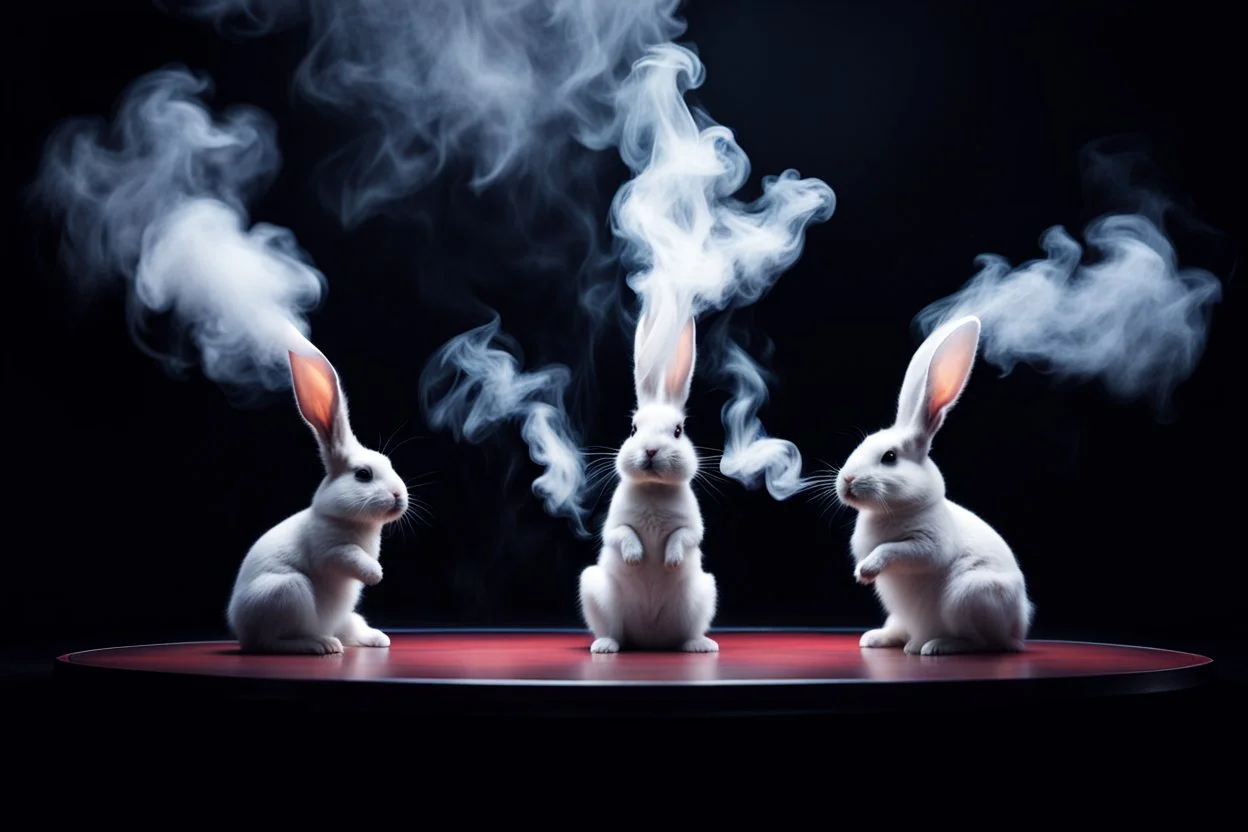 ai magic show presentation wow effect smoke bunnies awesome awesome